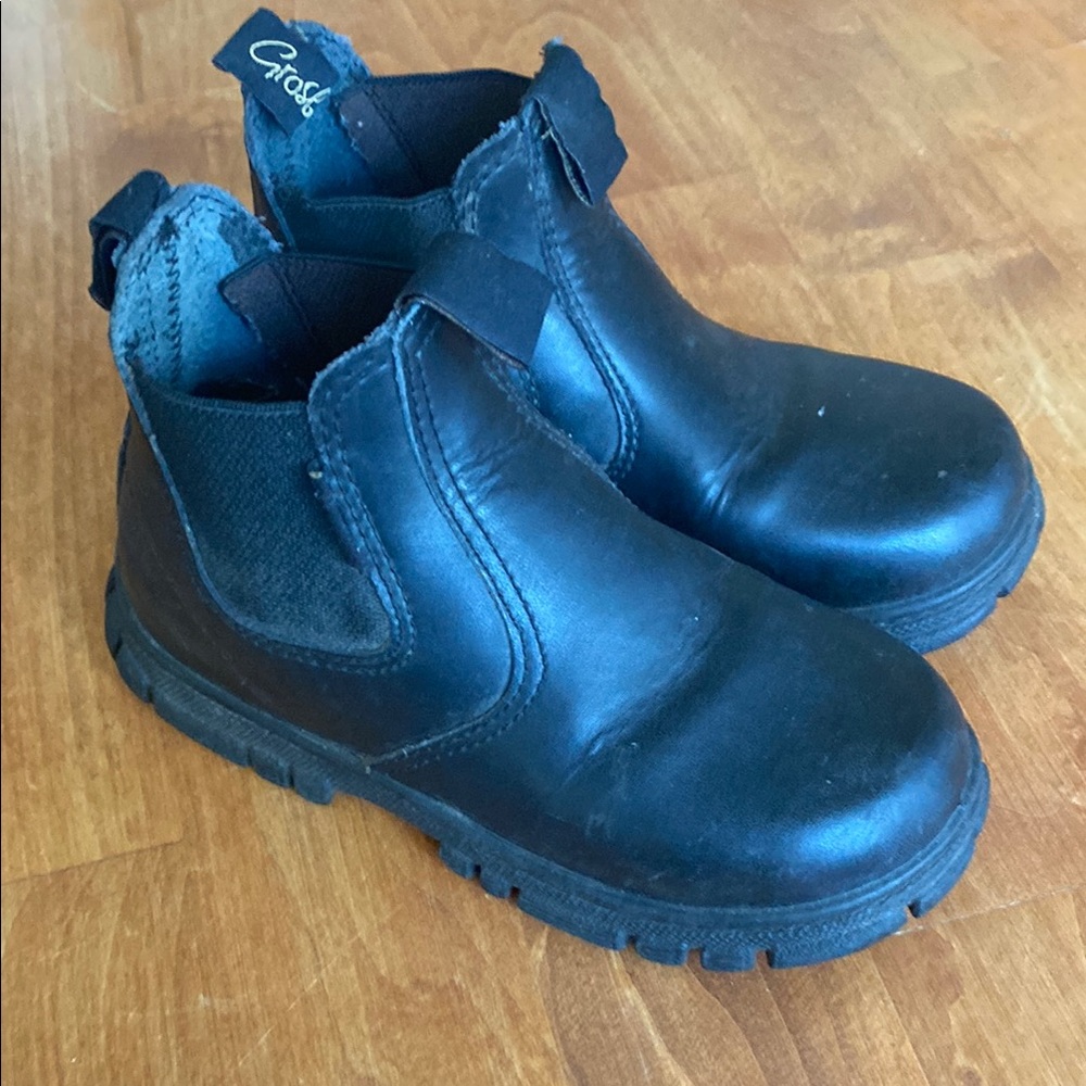 Grosby Black Slide On Boots Size 10